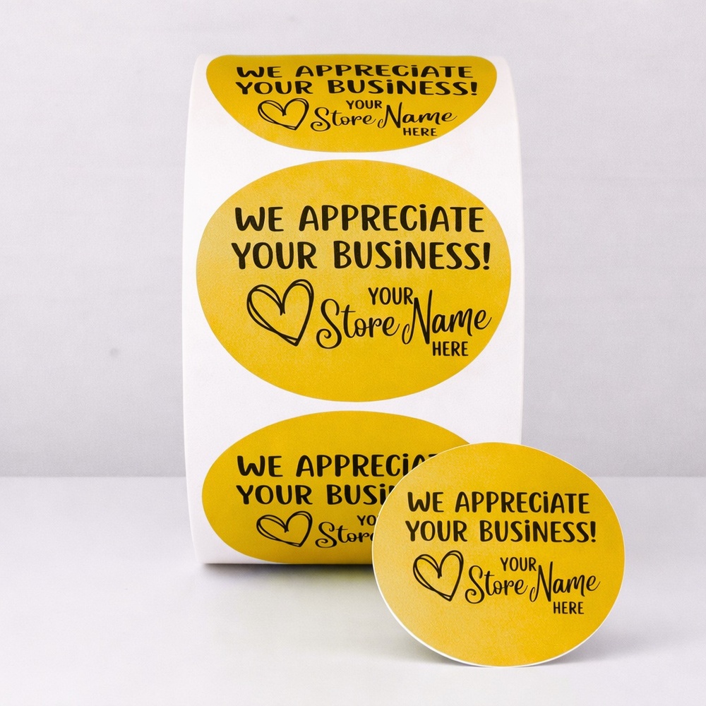 Custom Thank You Stickers – Add Your Store Name 2" round sticker NEW - Picture 7 of 10